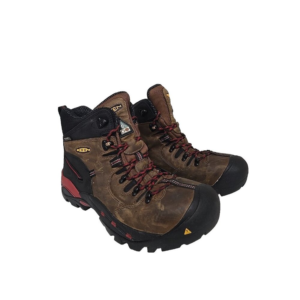 KEEN Men's CSA HAMILTON MID STEEL TOE Work Boots BISON 11.5D